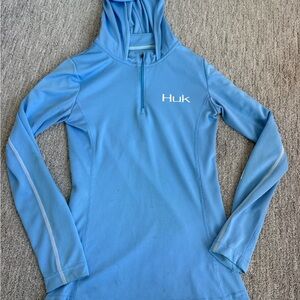 Girls Huk Light Blue Performance Hoodie